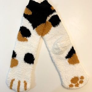 Fuzzy Cat Paw Socks winter cozy socks